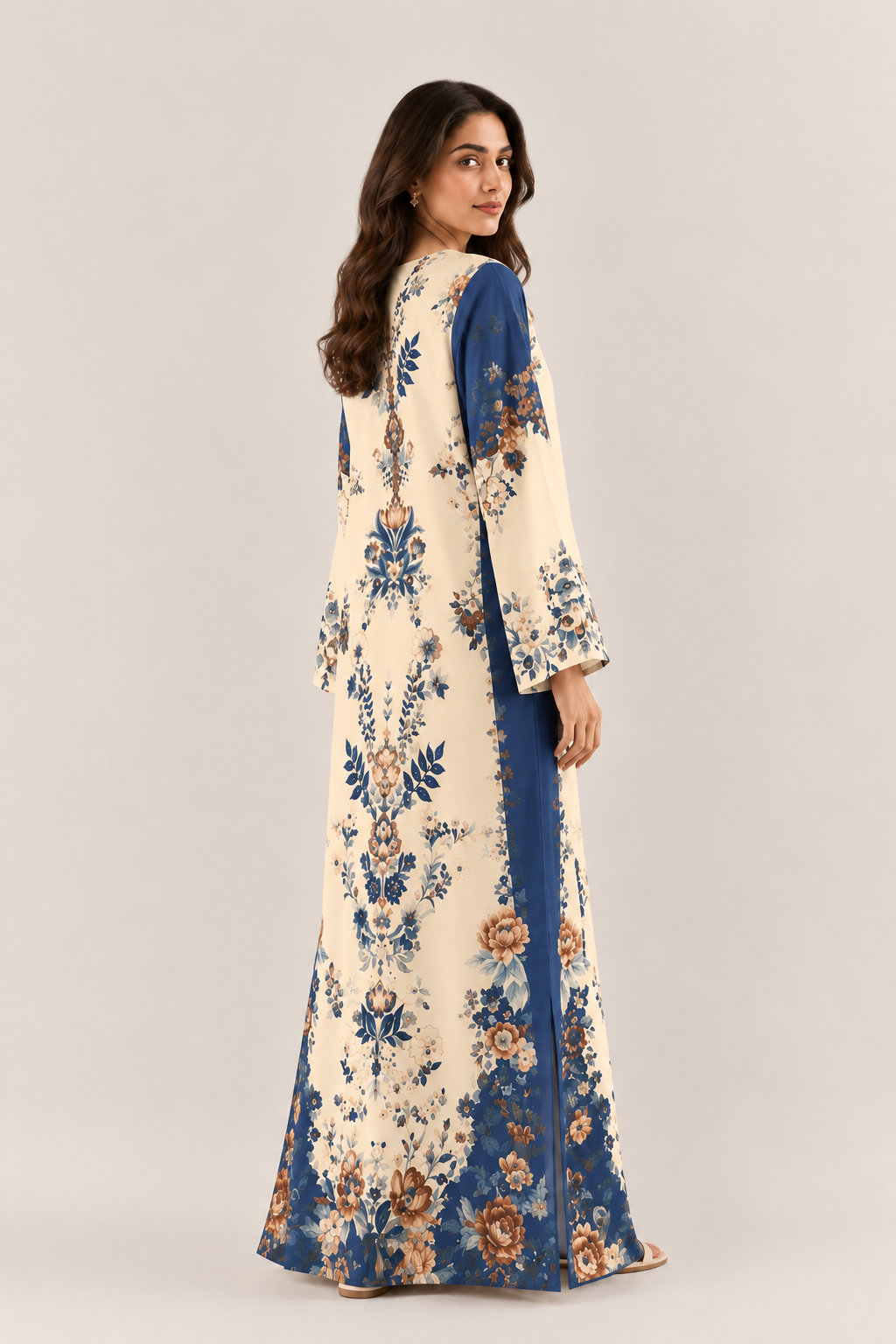 Ocean Blue Kaftan 1PC