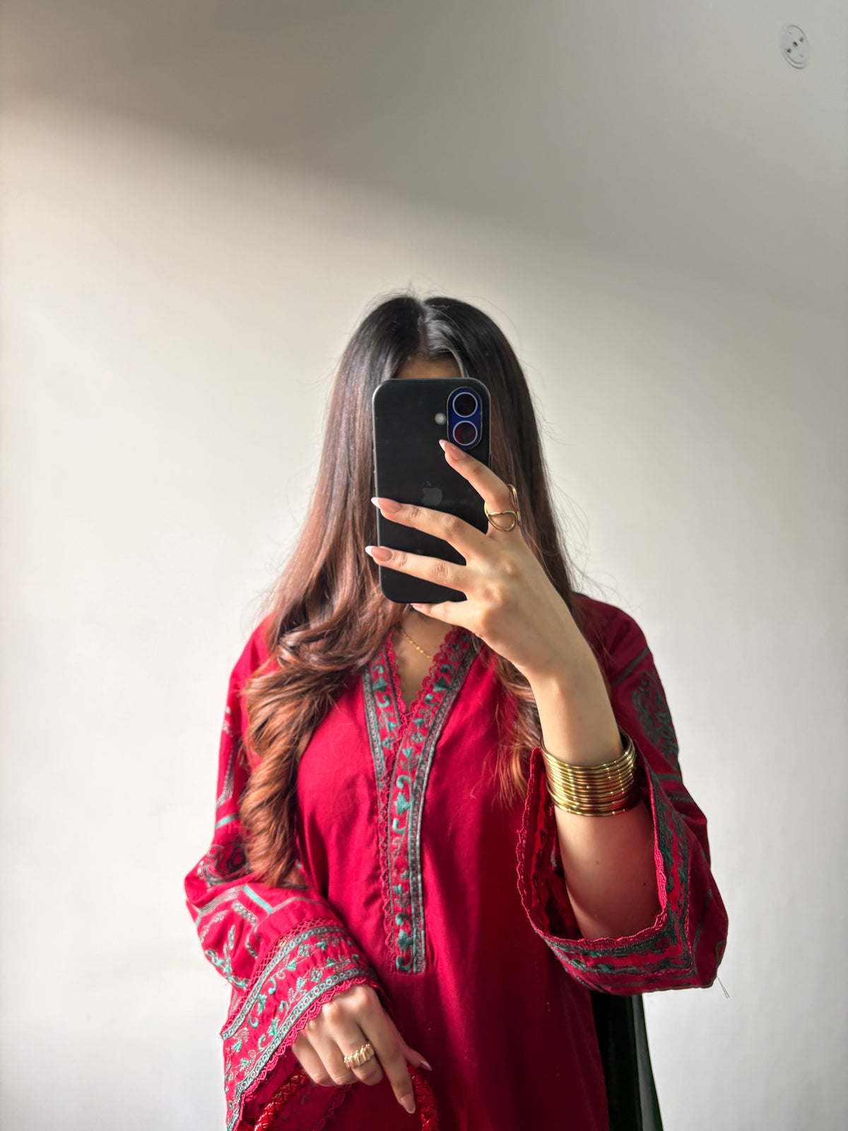 Crimson Allure 3PC Stitched