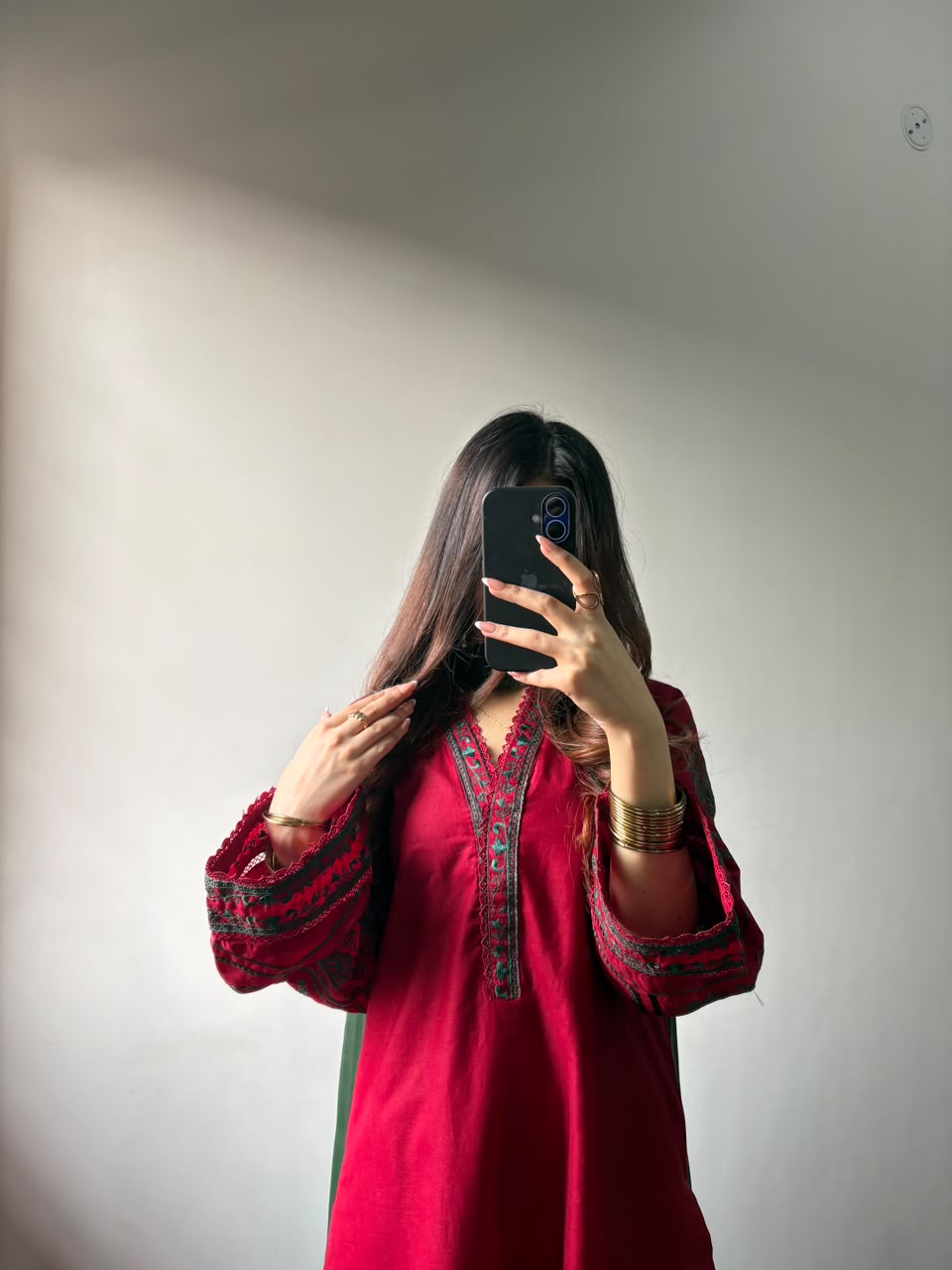 Crimson Allure 3PC Stitched