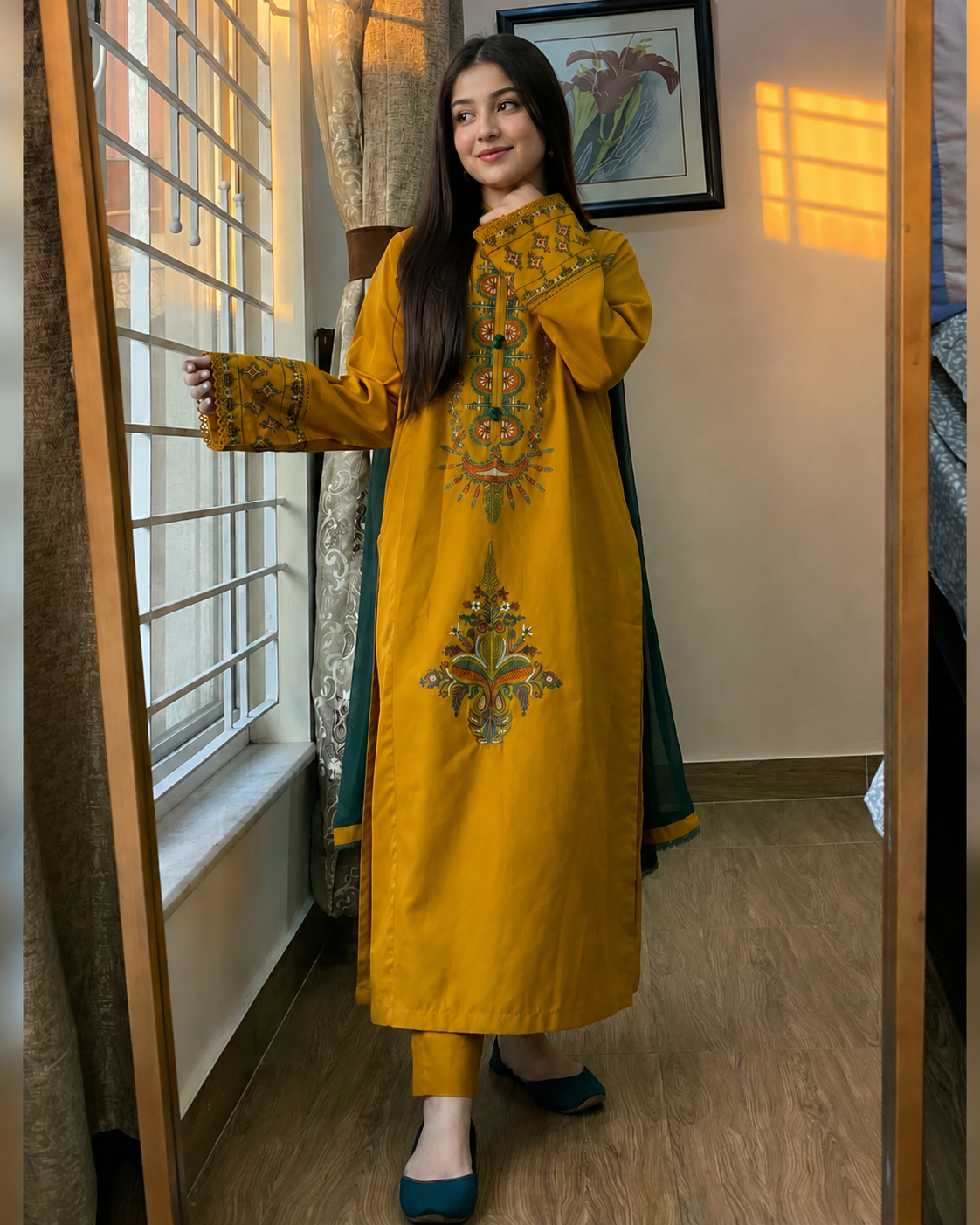 Zuni Mustard 3PC Stitched